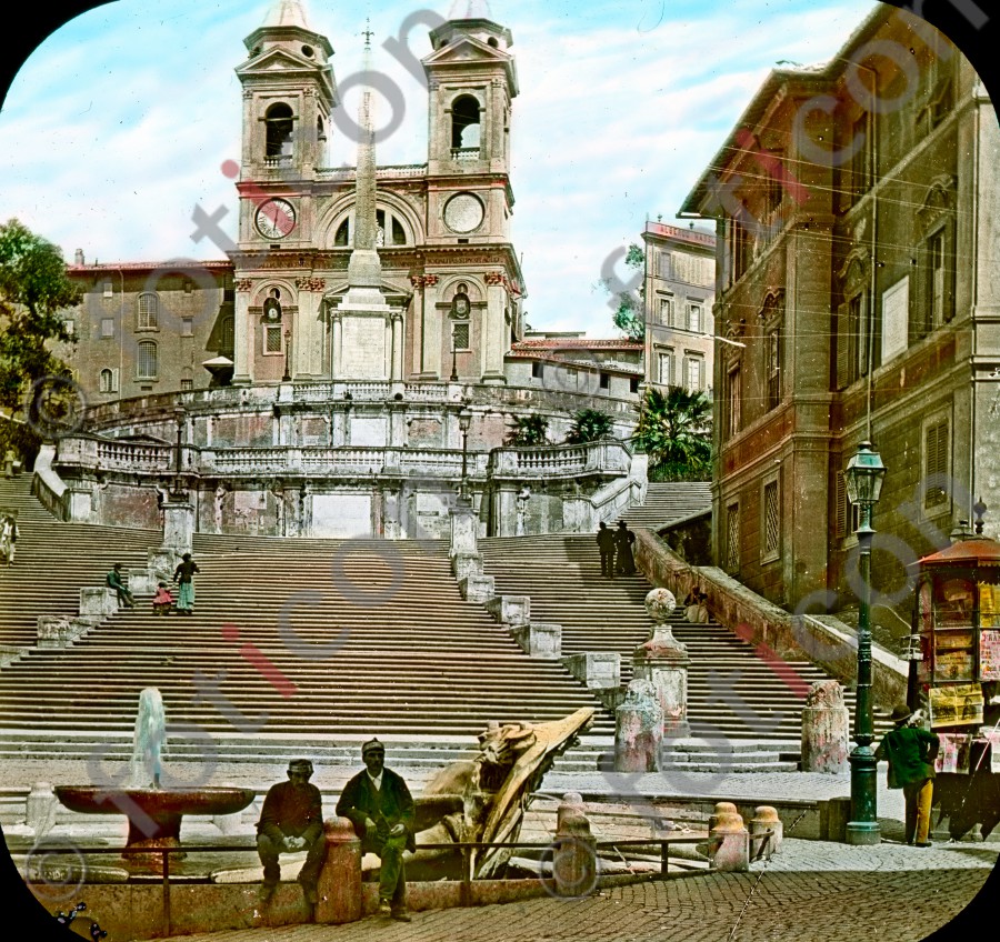 Die Spanische Treppe - Foto foticon-simon-033-023.jpg | foticon.de - Bilddatenbank für Motive aus Geschichte und Kultur